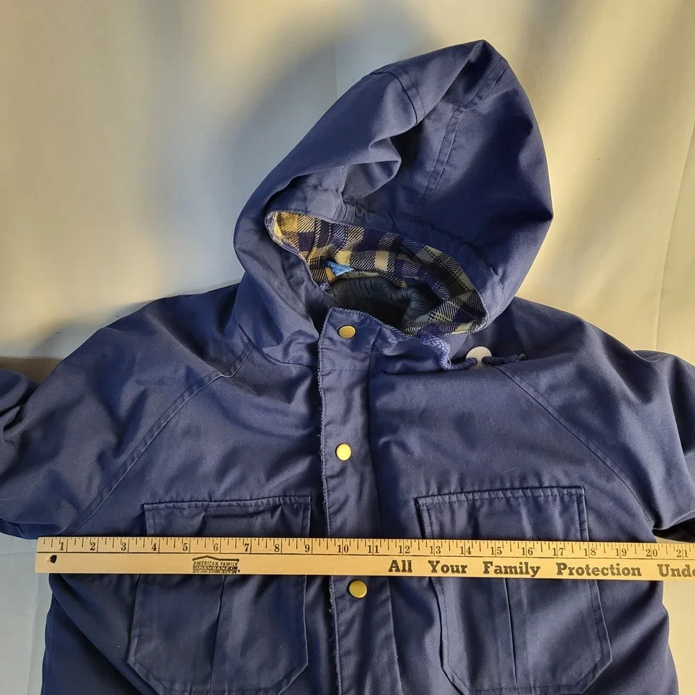 Vintage Sz S Northwest Territory 3 in 1 Jacket Flannel Lined + Vest Hood Navy